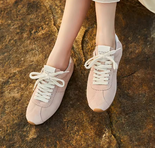 Retro Forrest Gump shoes for women 2024 new spring and summer niche versatile moral training sneakers solid color casual sports shoes