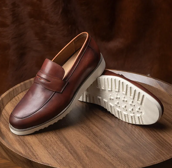 gentlemen luxury slip on flats retro casual leather shoes men lazy British business loafers